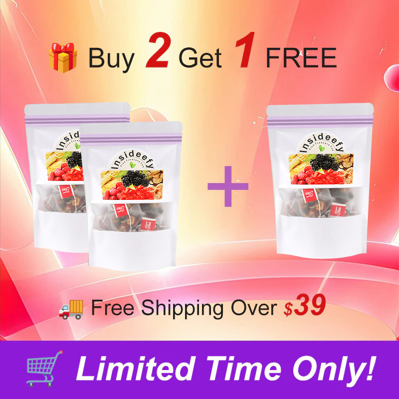 【✨Recharge Your Vitality】💎 Insideefy Five Treasure Tea丨Chinese Herbal Formula(Maintain Kidneys, Regulate qi and blood, Replenish Energy&Promote the body to filter toxins)