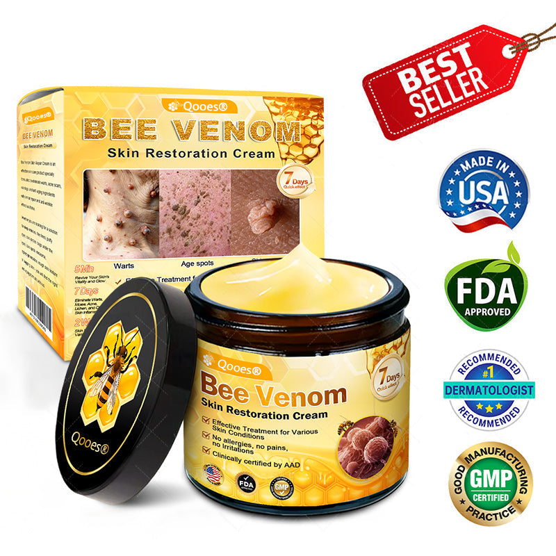 Made and Shipped from USA ✨ Qooes® Bee Venom Skin Restoration Cream ⏰ LAST DAY 80% OFF