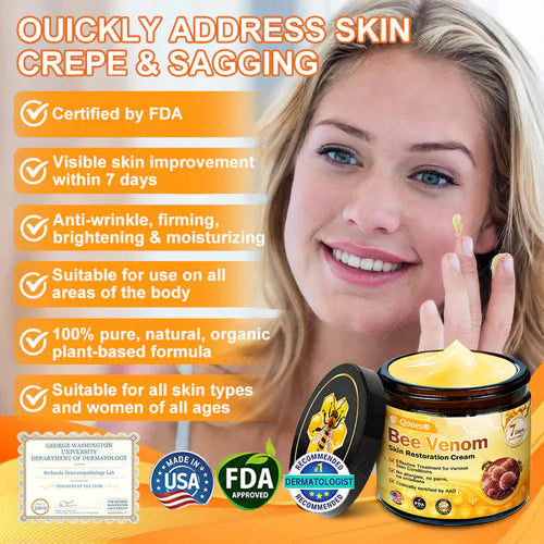 Made and Shipped from USA ✨ Qooes® Bee Venom Skin Restoration Cream ⏰ LAST DAY 80% OFF