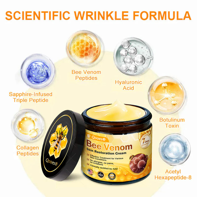 Made and Shipped from USA ✨ Qooes® Bee Venom Skin Restoration Cream ⏰ LAST DAY 80% OFF