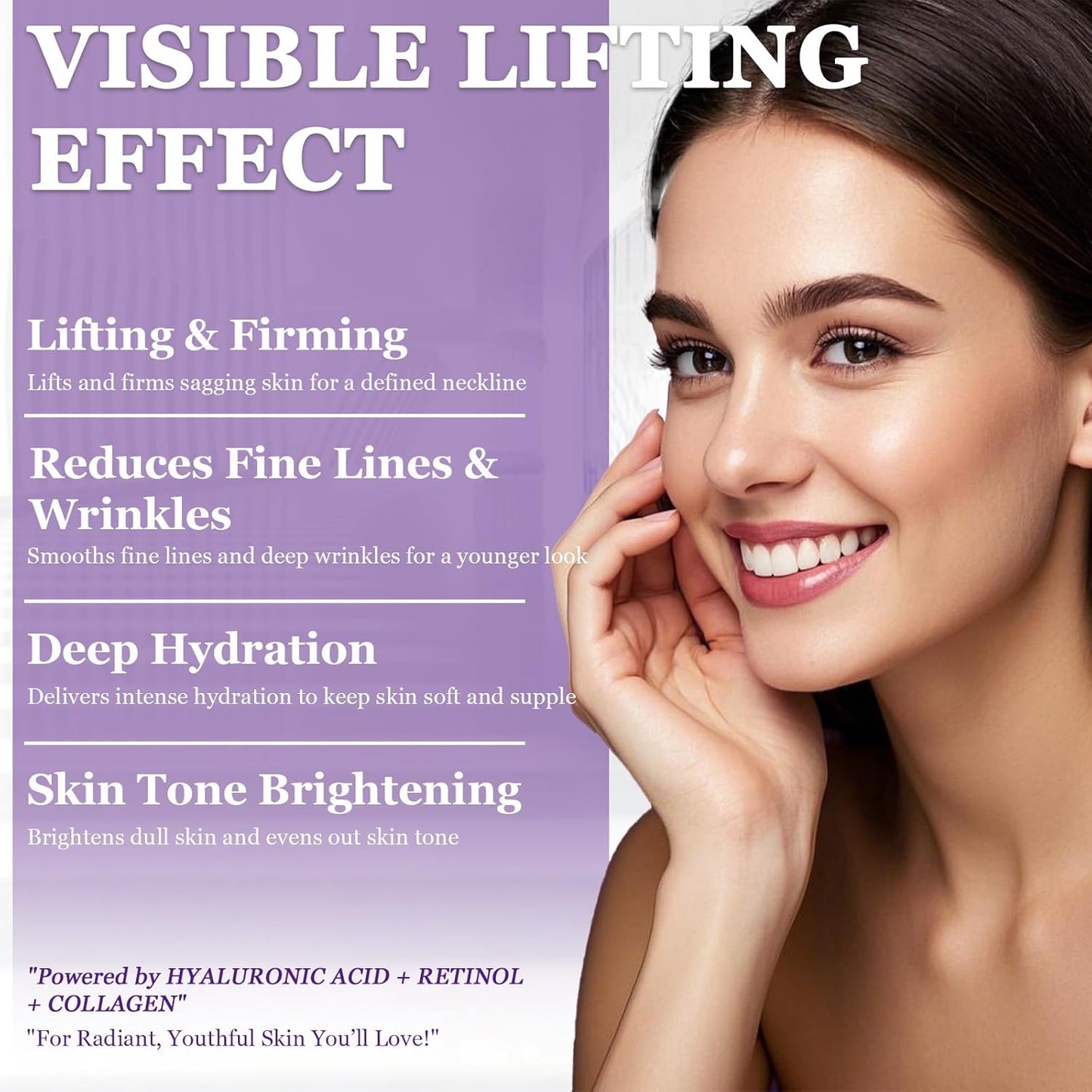 LOVILDS™Premium Neck Firming Cream - Retinol & Collagen Treatment for Wrinkles, Sagging Skin & Double Chin Reduction (50ml)