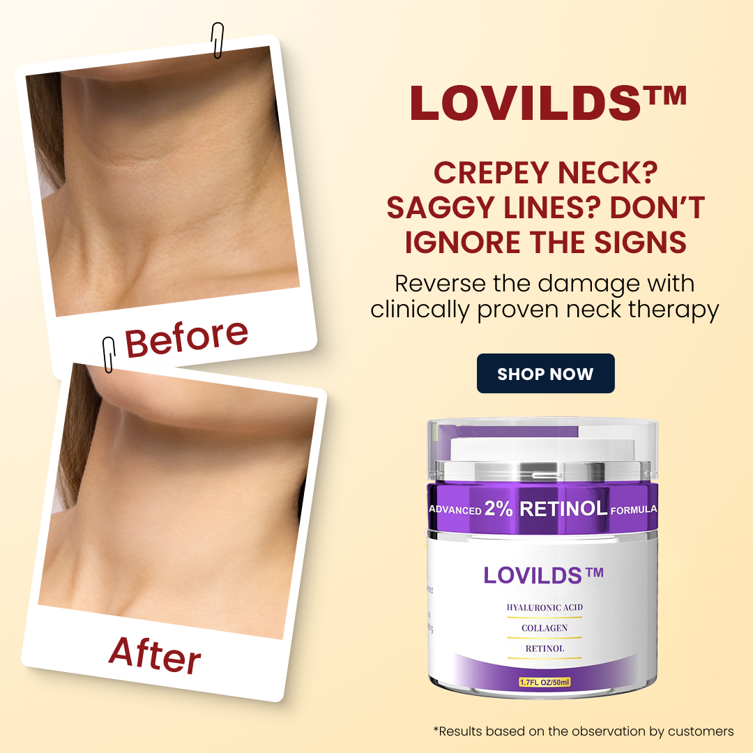 LOVILDS™Premium Neck Firming Cream - Retinol & Collagen Treatment for Wrinkles, Sagging Skin & Double Chin Reduction (50ml)