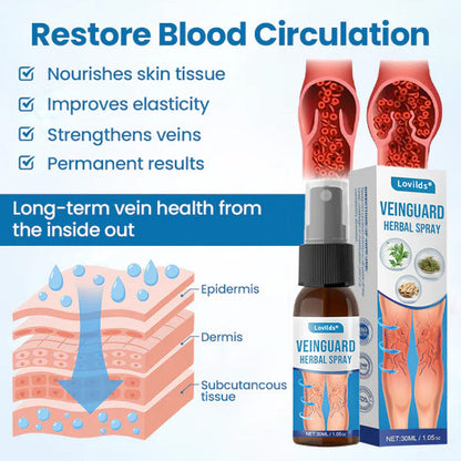 Lovilds® VeinGuard Herbal Spray-✅ Clinically proven to eliminate varicose veins in just 7 days!