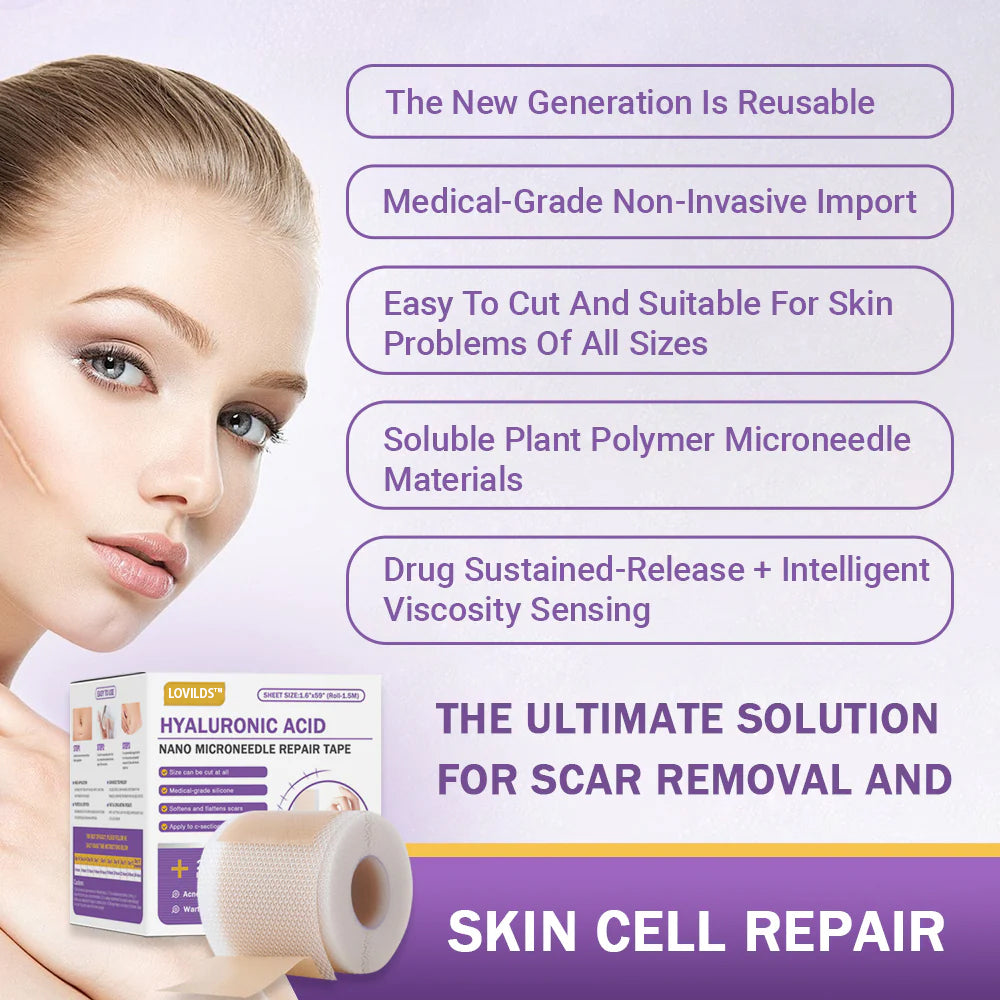 ✅Official Store |LOVILDS® Hyaluronic Acid Nano Microneedle Repair Tape🏉❤️